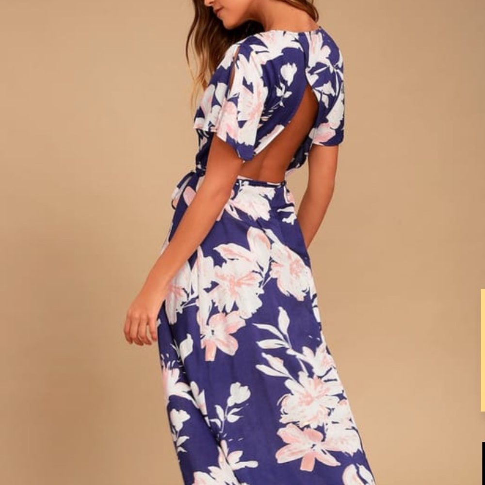 Floral wrap maxi dress